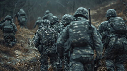 soldiers in camouflage