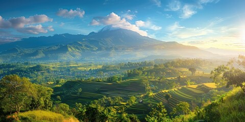 Mountainous Landscape with Rice Terraces