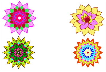 Timeless Elegance Mandala Stale Flower Vector Illustration