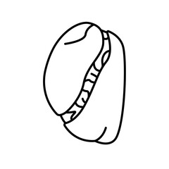 Vein crystallized mineral line black icon. Sign for web page, mobile app, button,