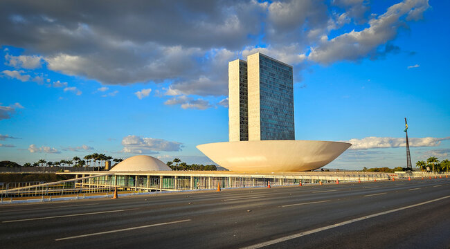 The National Congress of Brazil. Building designed by Oscar niemeyer. It is composed in the Chamber of Deputies and the Federal Senate.