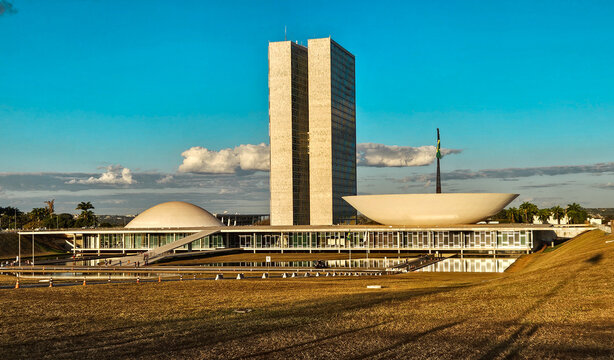 The National Congress of Brazil. Building designed by Oscar niemeyer. It is composed in the Chamber of Deputies and the Federal Senate.