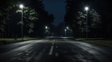 road in the nightv