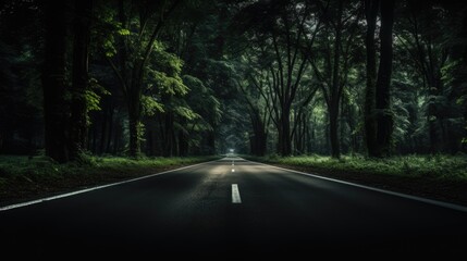 Fototapeta premium dark forest road