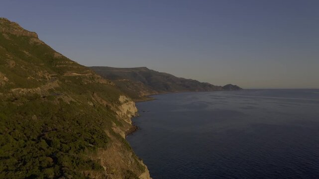 Aerial, Coastline At Piazzola per sa Mesa de sAttentu, Sardinia, Italy