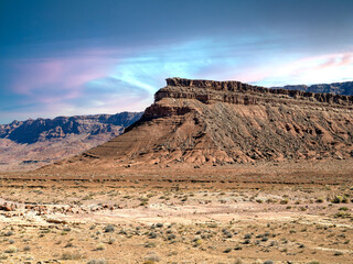 Rugged Arizona mountain landscape at sunset.