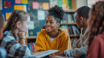 smiling students in classroom