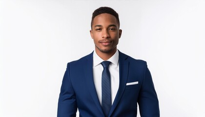 少し笑顔のスーツを着た外国人男性
