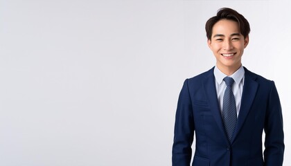 スーツを着た若いアジア人男性
