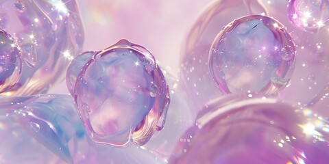 Soft Pink Bubbles in Ethereal Light