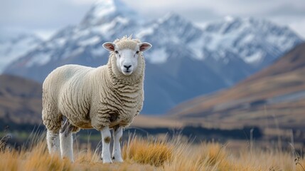 Fototapeta premium sheep in the snow