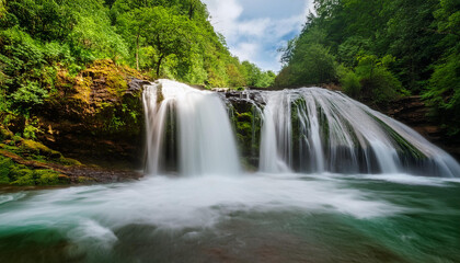 Obraz premium waterfall in the forest