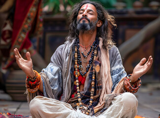 Male master fakir, outdoor performance