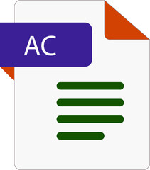 AC      File icon with folded style document