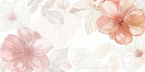 Fototapeta premium a image of a floral background with pink and white flowers