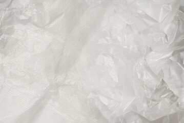 Plastic wihite background. Top view.