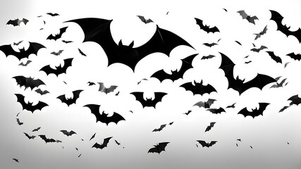 flying flock of bats