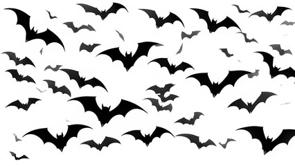 flying flock of bats