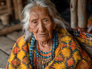 Typical Indian from the Wild West with traditional clothing, ai generated