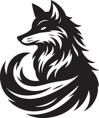 Fox vector silhouette illustration