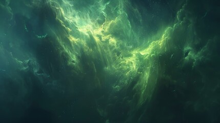 Obraz premium Wave shapes resembling ocean waves in a blue and green abstract design