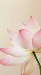 Obraz premium Close-Up Delicate Pink Lotus Flower Petals 