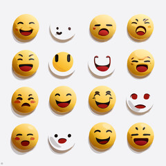 set of smileys