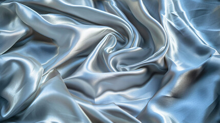 Obraz premium Texture of draped fabric of white color. Beautiful emerald lilac soft silk textile. Design for texture, background, and wallpaper.