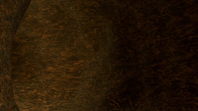 3d render animation of looping inner dirt tunnel underground