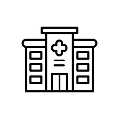 Hospital building icon vector logo
