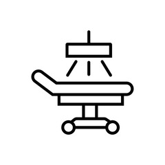 Surgical Table line icon. Element sign from transplantation collection.