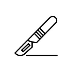 line drawing cartoon bread knife
