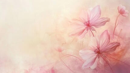 Obraz premium Delicate Pink Floral Background: A Dreamy Floral Design