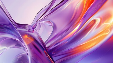 Bright, fluid motion creating abstract shapes