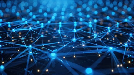 Abstract blue graph backdrop with glowing nodes and interconnected network lines