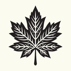 Maple Leaf Silhouette Vector Illustration