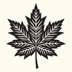 Maple Leaf Silhouette Vector Illustration