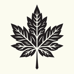 Maple Leaf Silhouette Vector Illustration
