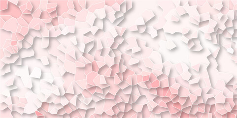 Obraz premium Multicolor Broken Stained Glass Background with White lines. Voronoi diagram background. Seamless pattern with 3d shapes vector Vintage Illustration background. Geometric Retro tiles pattern. 