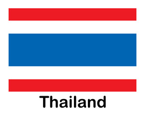 Thailand national flag. Banner, state symbol, flagpole.