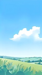 Obraz premium landscape with sky and clouds