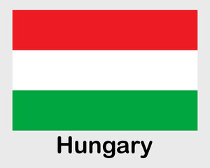 Hungary national flag. Banner, state symbol, flagpole.