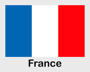 France national flag. Banner, state symbol, flagpole.