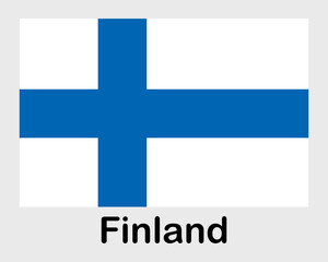 Obraz premium Finland national flag. Banner, state symbol, flagpole.