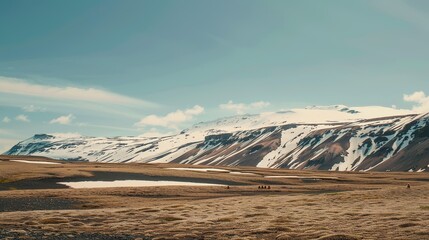 snow covered mountains in winter