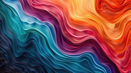 Fototapeta premium Bright, radiant lines forming abstract patterns