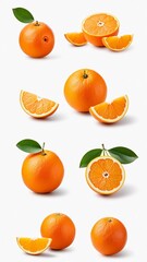 orange isolated on white background, clipping path, isolated on a white background