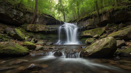 Fototapeta premium waterfall in the forest