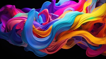 Obraz premium Colorful fluid motion creating abstract shapes