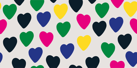 Heart pattern. Minimalist trendy abstract seamless pattern. 